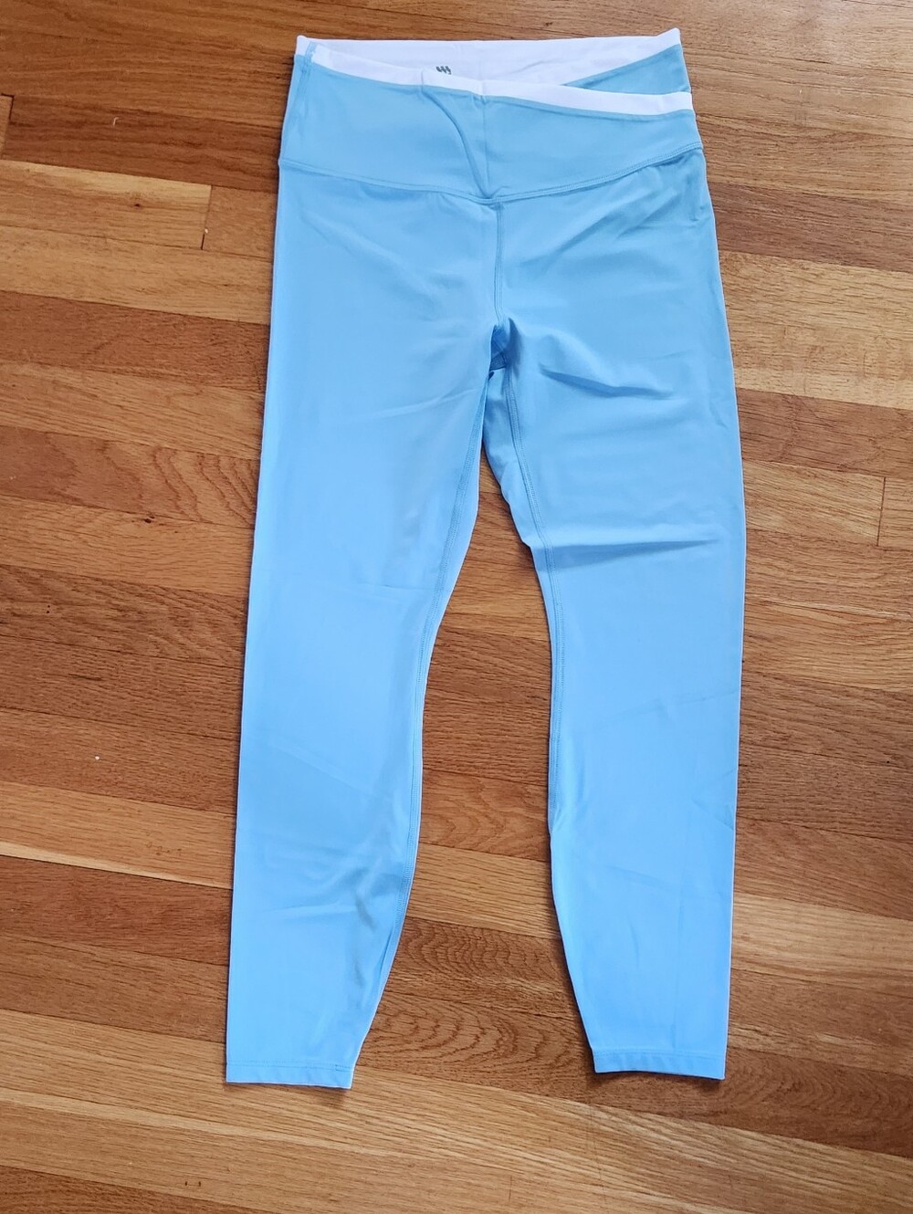 all in motion Light Blue Womens Performance 7/8 Leggings with White Waistband